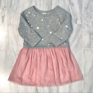 Baby Gap French Terry and Tulle Dress w/ Stars. 2T